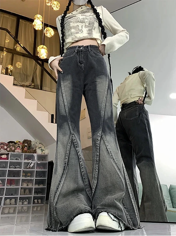 Vintage Emo Wide Jeans Dark Tiger