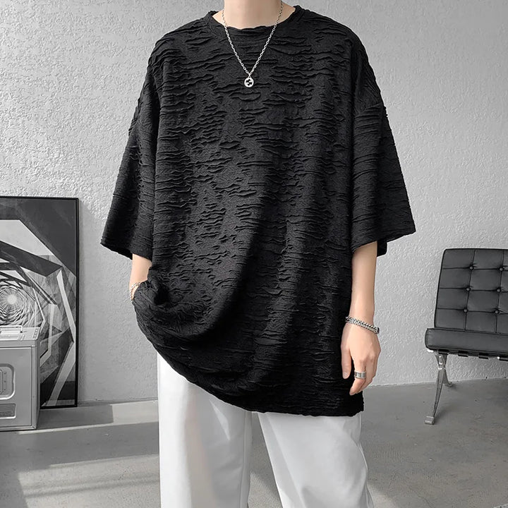 Korean Oversized Ripped T-Shirt Dark Tiger