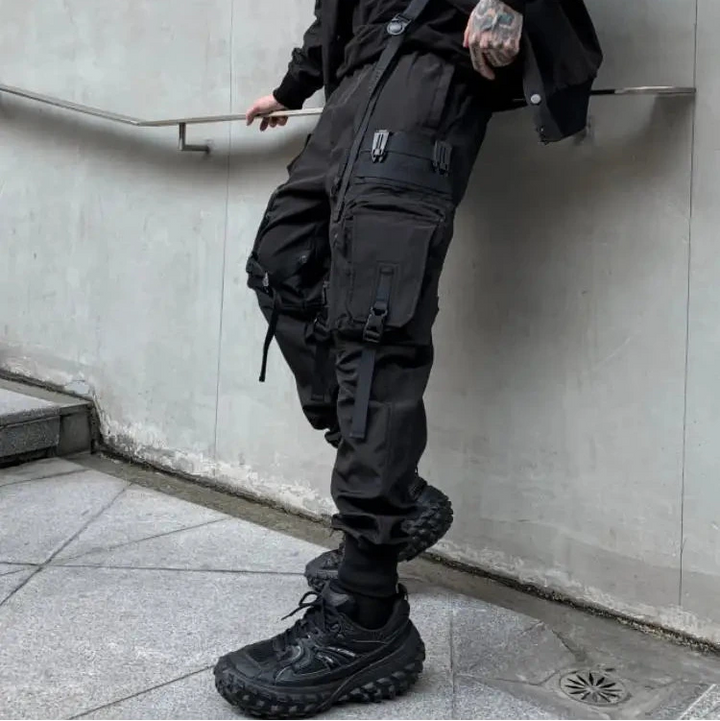 Dark Techwear Cargo Joggers Dark Tiger