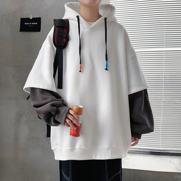 Harajuku Oversized Layered Hoodie Dark Tiger