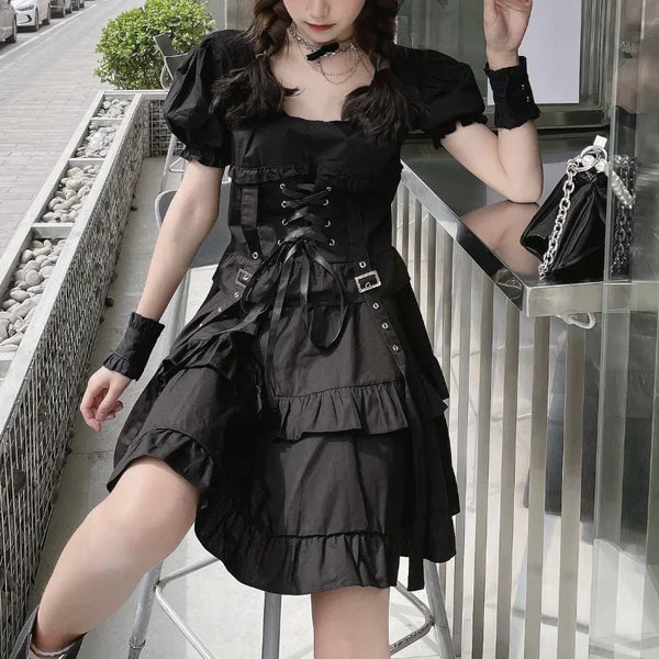 Gothic Lolita Mini Dress Dark Tiger