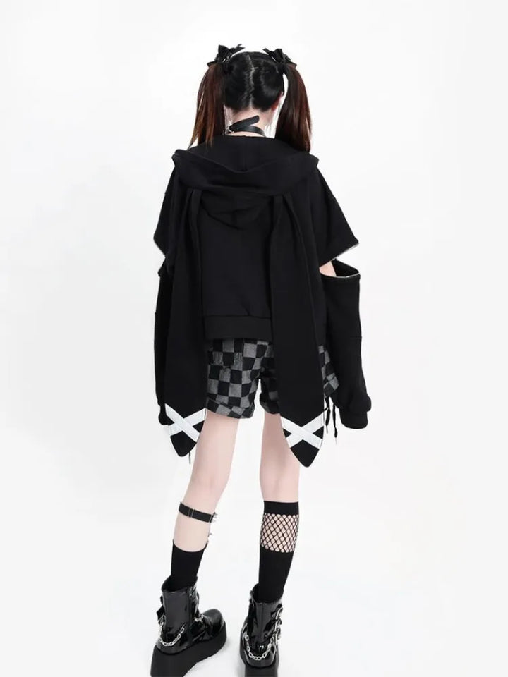 Dark Rabbit Style Zip Hoodie Dark Tiger