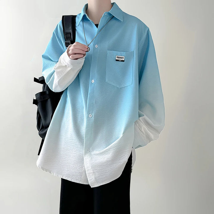 Korean Oversized Gradient Shirt Dark Tiger