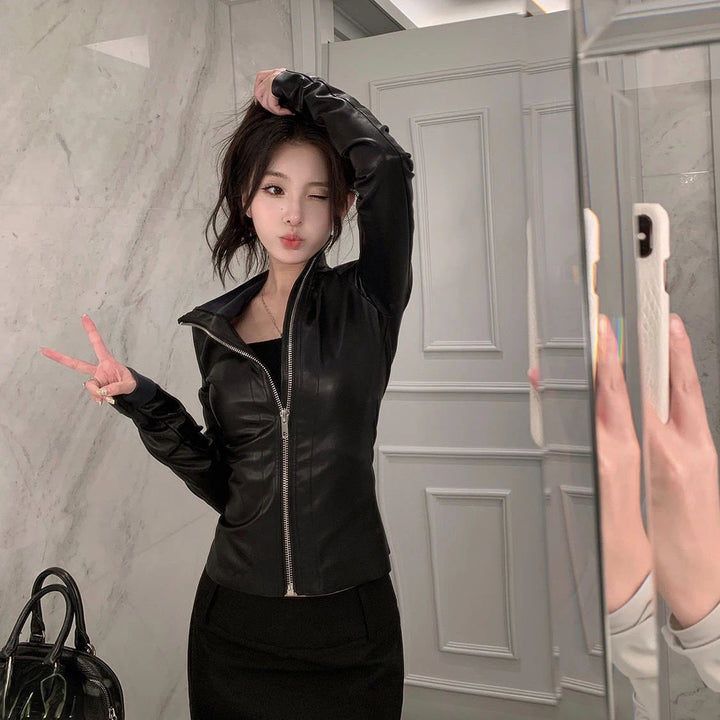 Y2K Slim Fit Bomber Jacket Dark Tiger