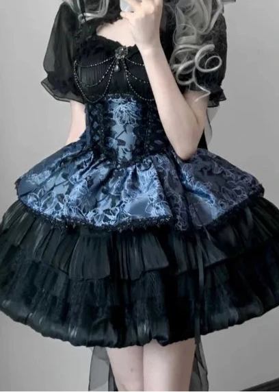 Japanese Victorian Gothic Dress Dark Tiger