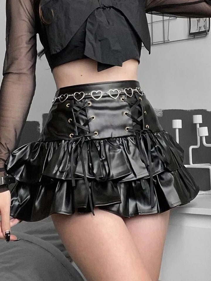 Gothic High Waist Skirt Dark Tiger