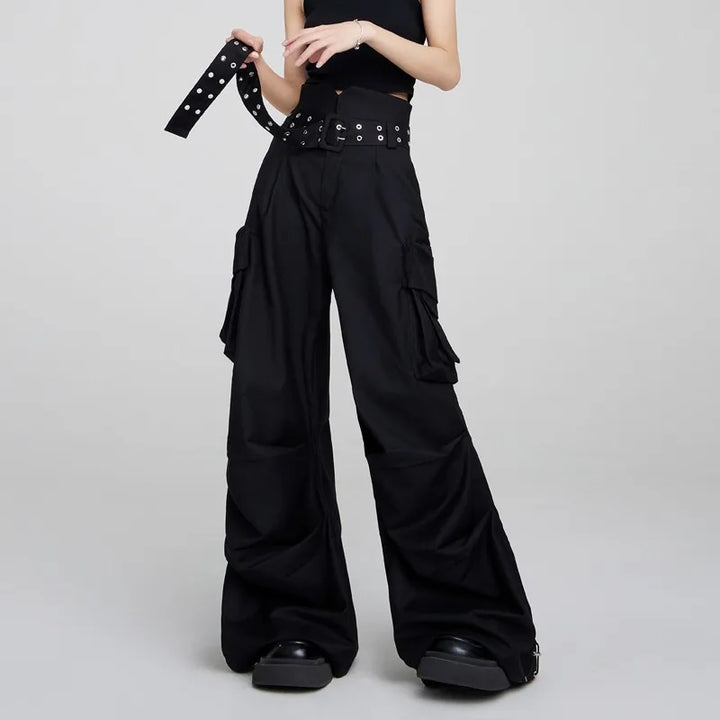 Y2K Casual Wide Pants Dark Tiger