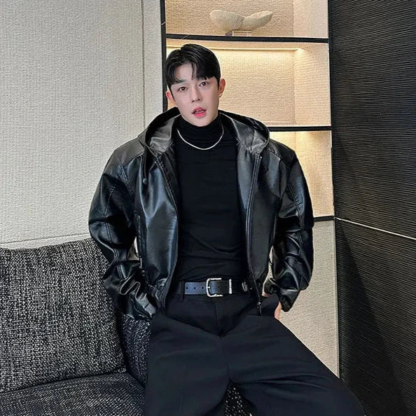 Korean Waterproof Leather Jacket Dark Tiger
