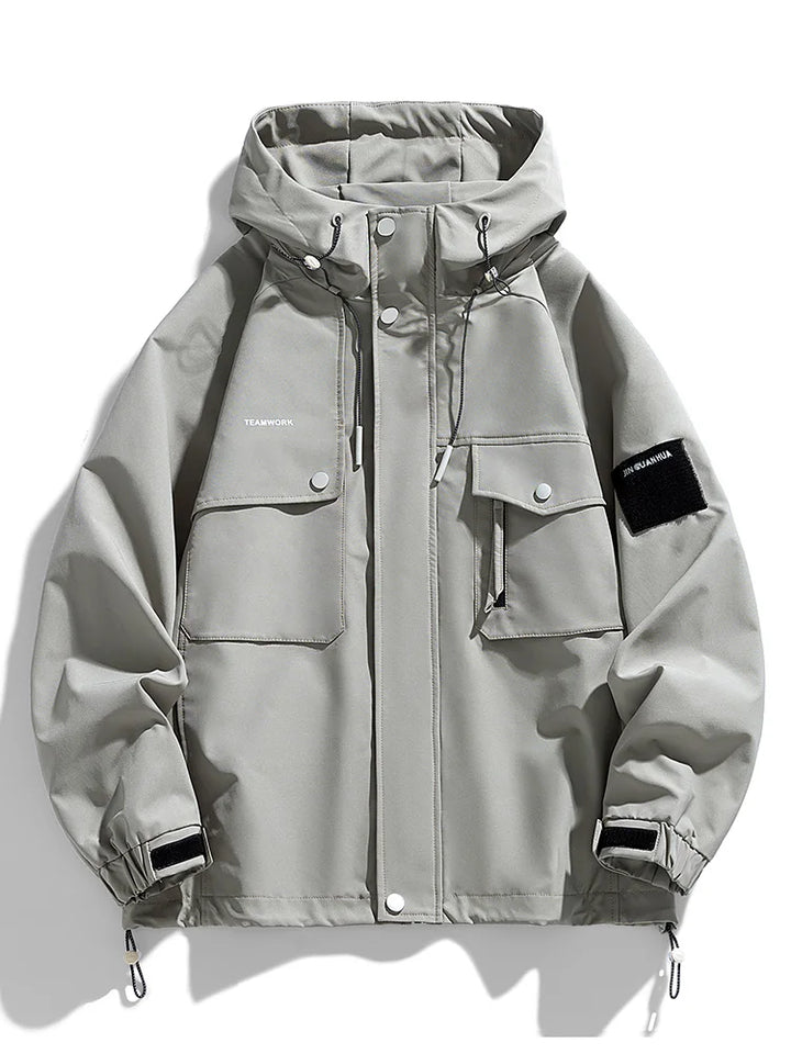 Korean Multi-Pocket Windbreaker Dark Tiger