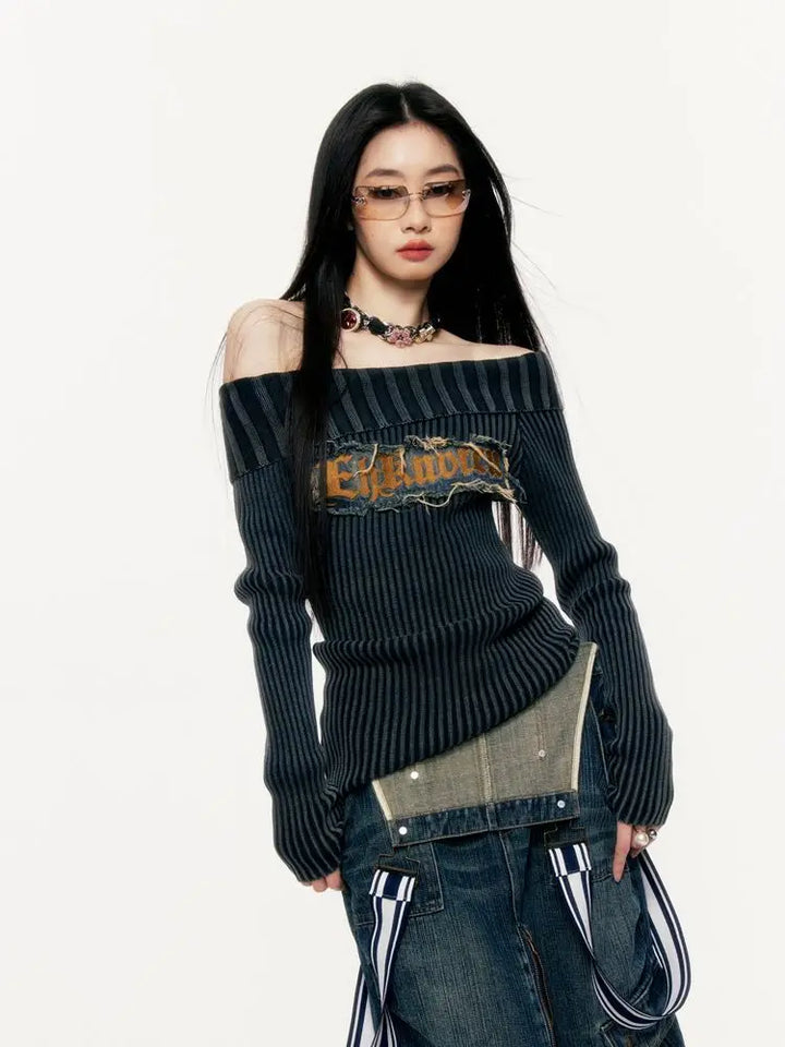 Y2K Punk Slim Jumper Dark Tiger