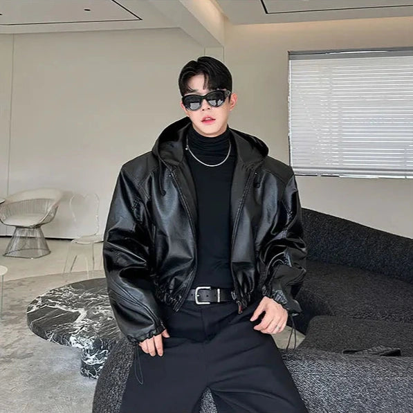 Korean Waterproof Leather Jacket Dark Tiger