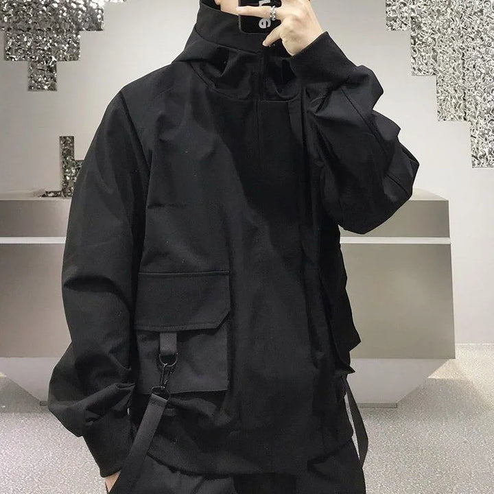 2025 Hip Hop Harajuku Women and Men Jacket Streetwear Safari Style Oversized Hooded Autumn Spring Coat Gothic Clothes Techwear Dark Tiger