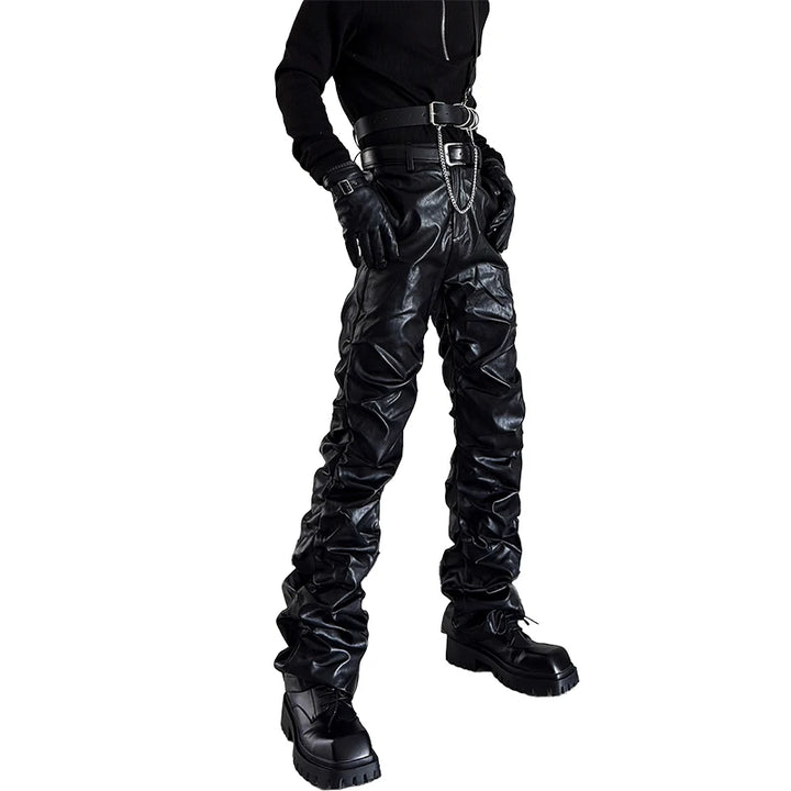 Cyberpunk Soft Leather Pants Dark Tiger