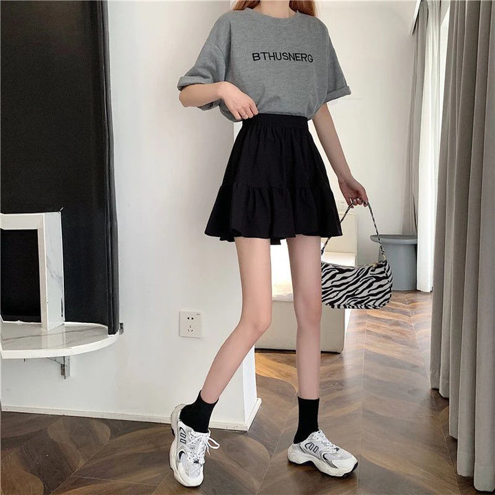 Korean Preppy Mini Skirt Dark Tiger