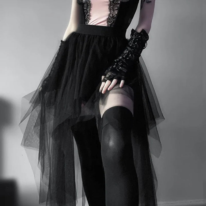 Gothic Style Irregular Skirt Dark Tiger