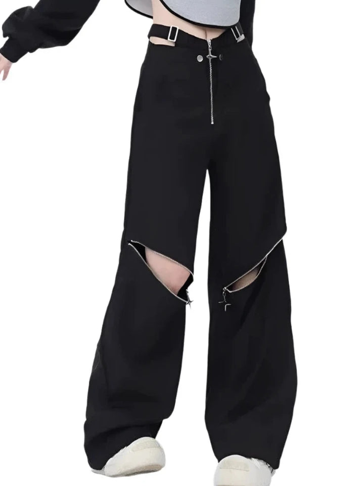 Y2K Gothic Cargo Pants Dark Tiger