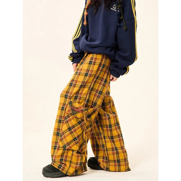American Checkered Casual Pants Dark Tiger