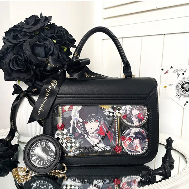 Cute Lolita Checkered Handbag Dark Tiger