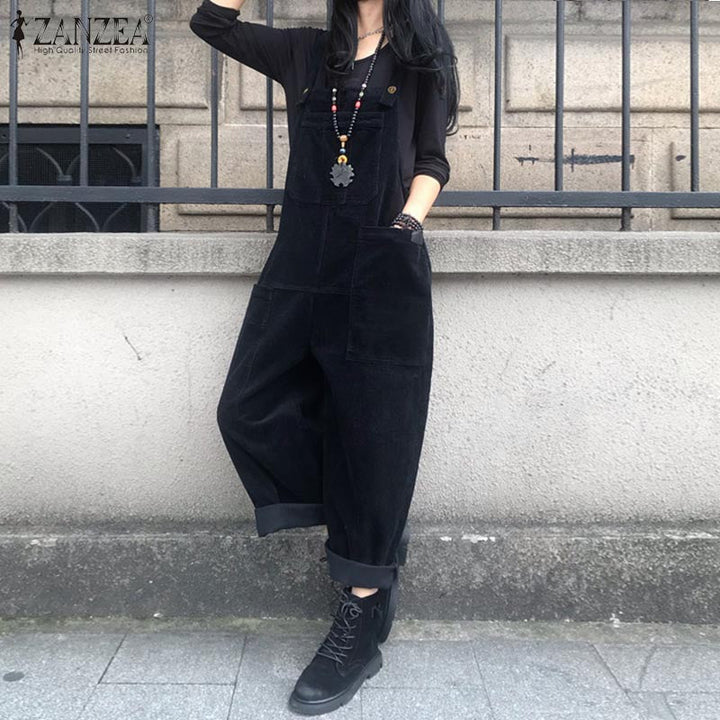 Vintage Grunge Style Overalls Dark Tiger