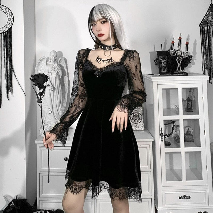 Gothic Vintage Dress Dark Tiger