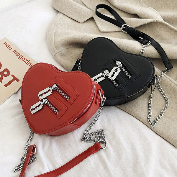 Heart Shape Crossbody Bag Dark Tiger