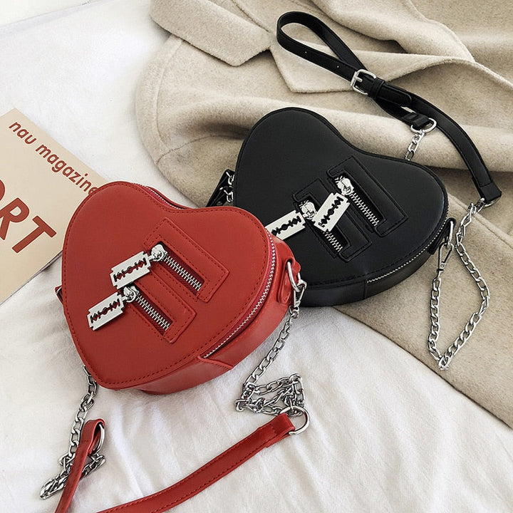 Heart Shape Crossbody Bag Dark Tiger