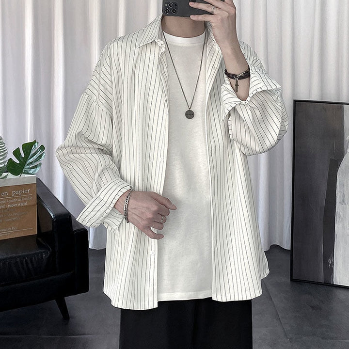 Striped Korean Style Shirt Dark Tiger