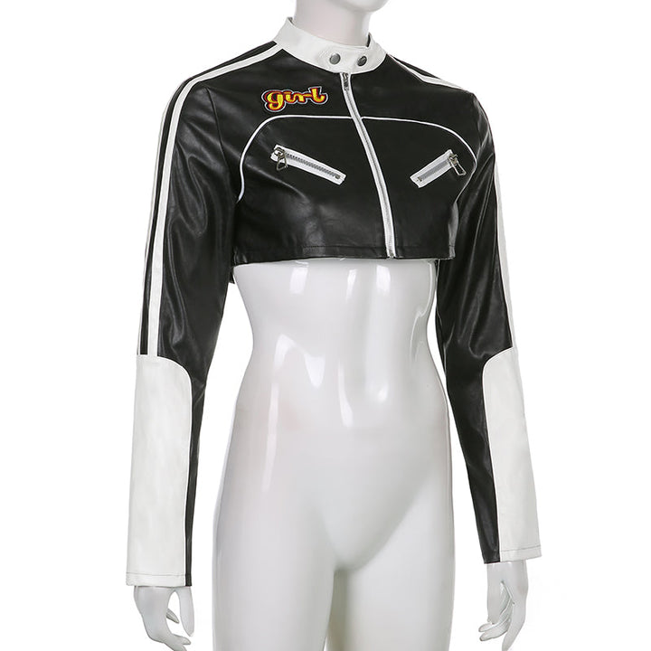 Cropped Punk Style Jacket Dark Tiger