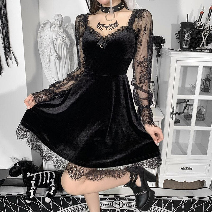 Gothic Vintage Dress Dark Tiger