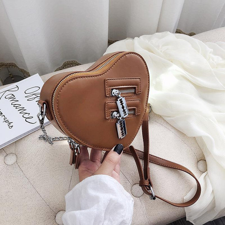 Heart Shape Crossbody Bag Dark Tiger