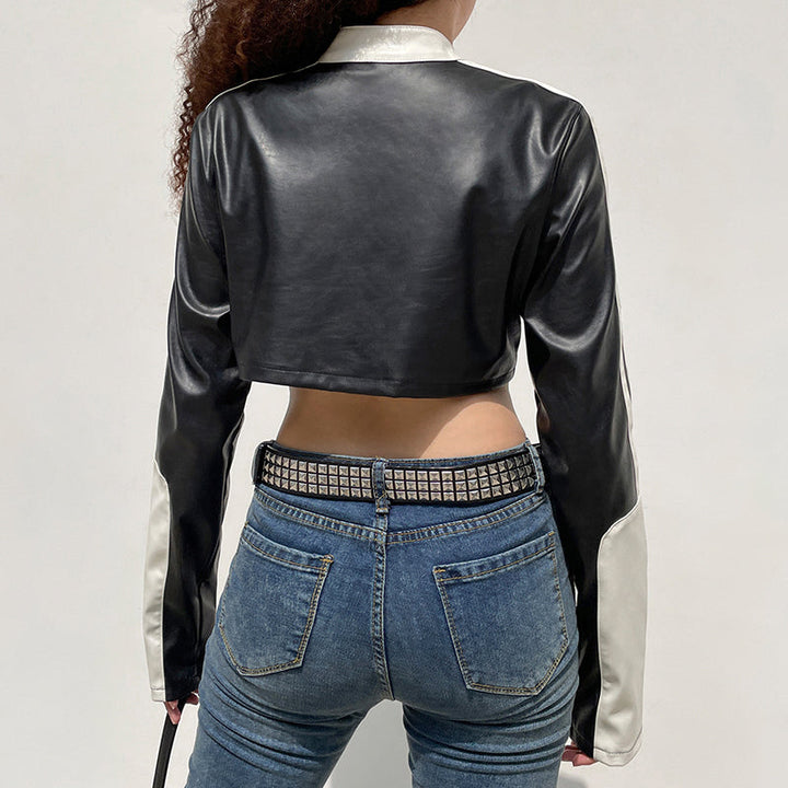 Cropped Punk Style Jacket Dark Tiger