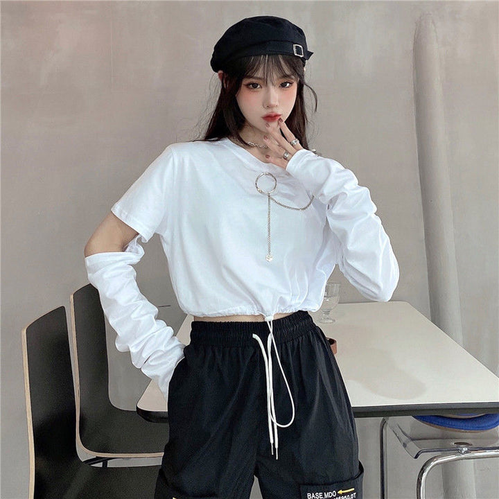 Darkwear Removable Sleeve T-shirt with Chain Dark Tiger