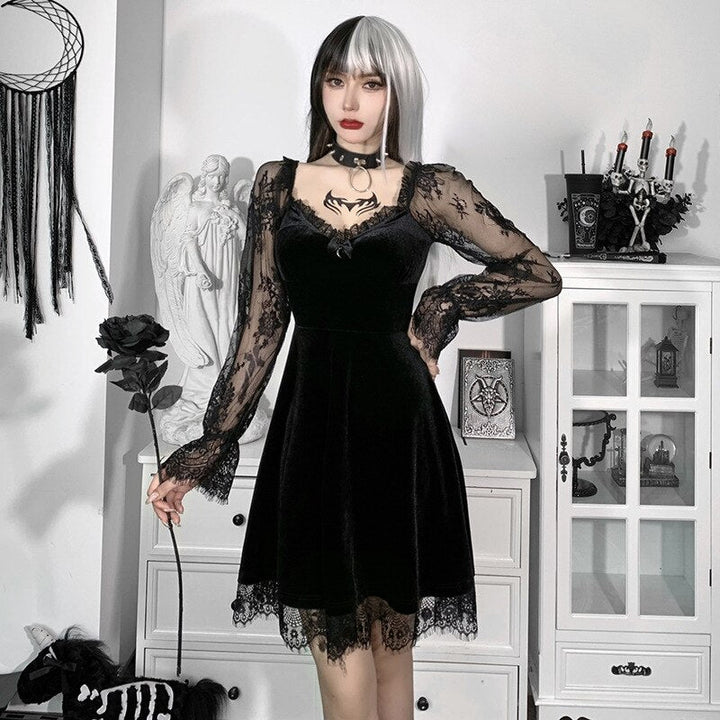 Gothic Vintage Dress Dark Tiger