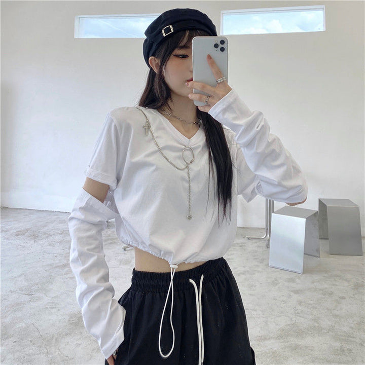 Darkwear Removable Sleeve T-shirt with Chain Dark Tiger