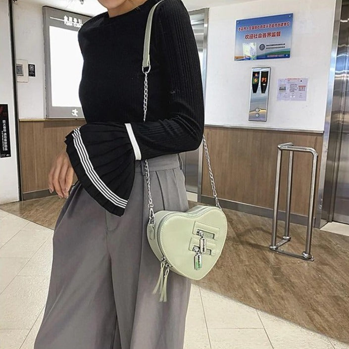 Heart Shape Crossbody Bag Dark Tiger