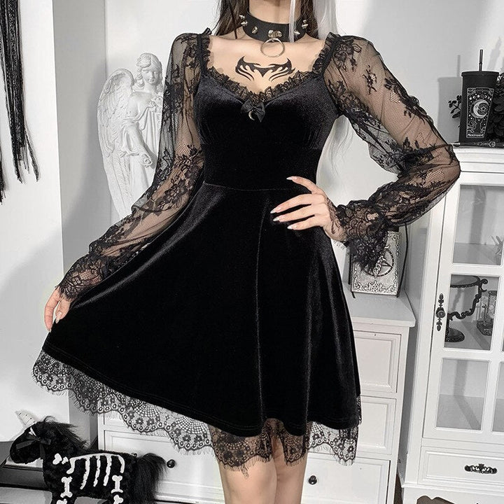 Gothic Vintage Dress Dark Tiger