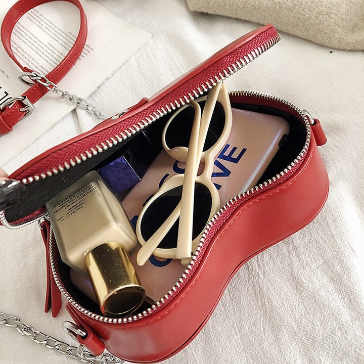 Heart Shape Crossbody Bag Dark Tiger