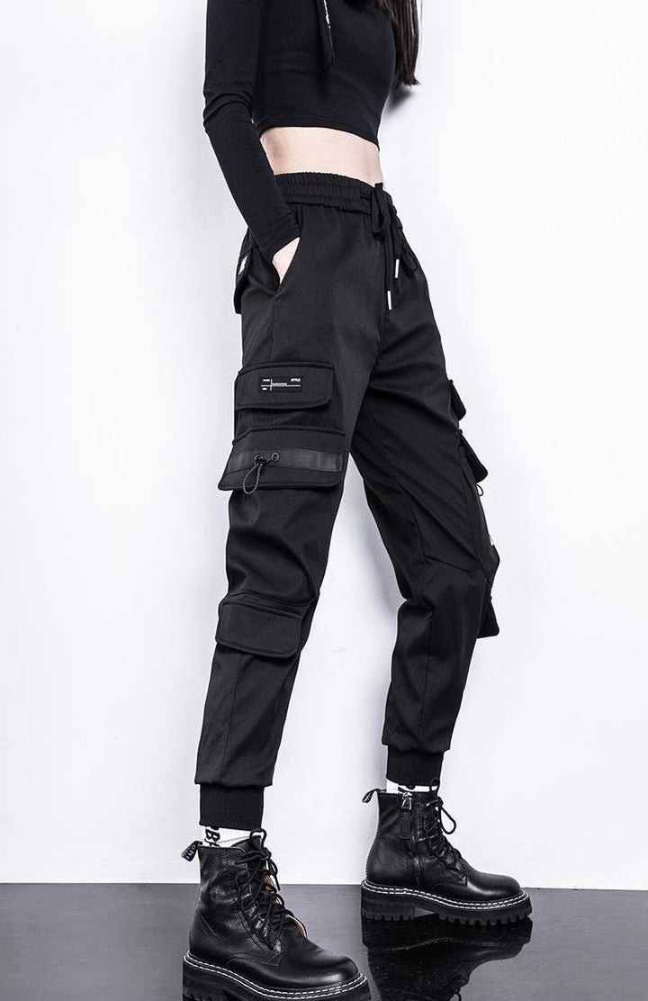 Hip Hop Cargo Techwear Pants Dark Tiger