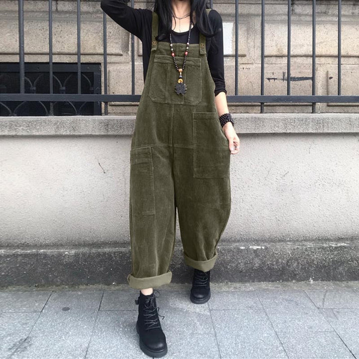 Vintage Grunge Style Overalls Dark Tiger