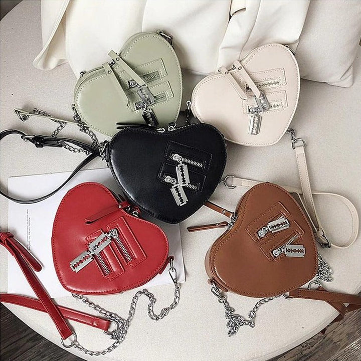Heart Shape Crossbody Bag Dark Tiger
