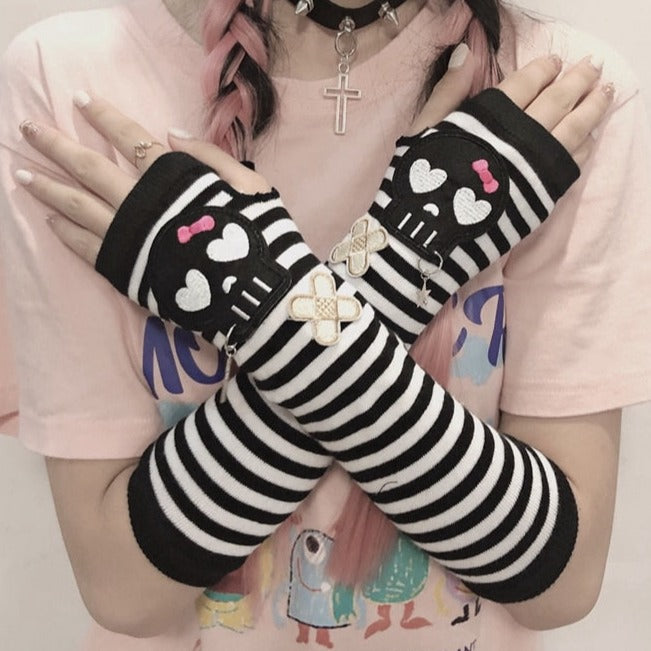 Harajuku Punk Arm Warmers Dark Tiger