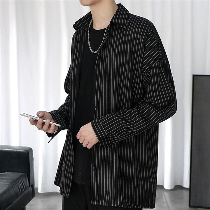 Striped Korean Style Shirt Dark Tiger