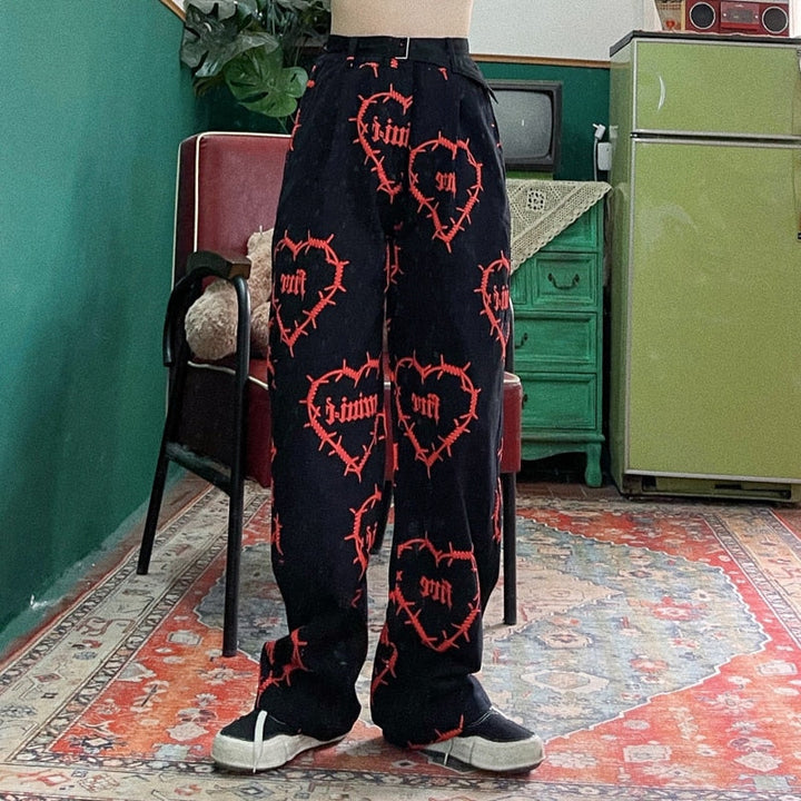 Grunge Aesthetic Pants Dark Tiger