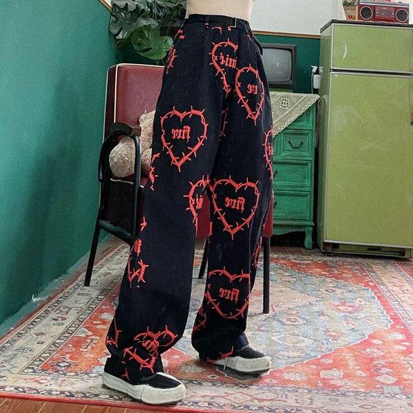 Grunge Aesthetic Pants Dark Tiger