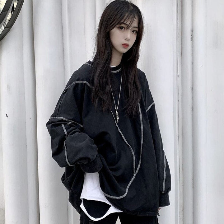 Korean Style Darkwear Sweatshirt Dark Tiger