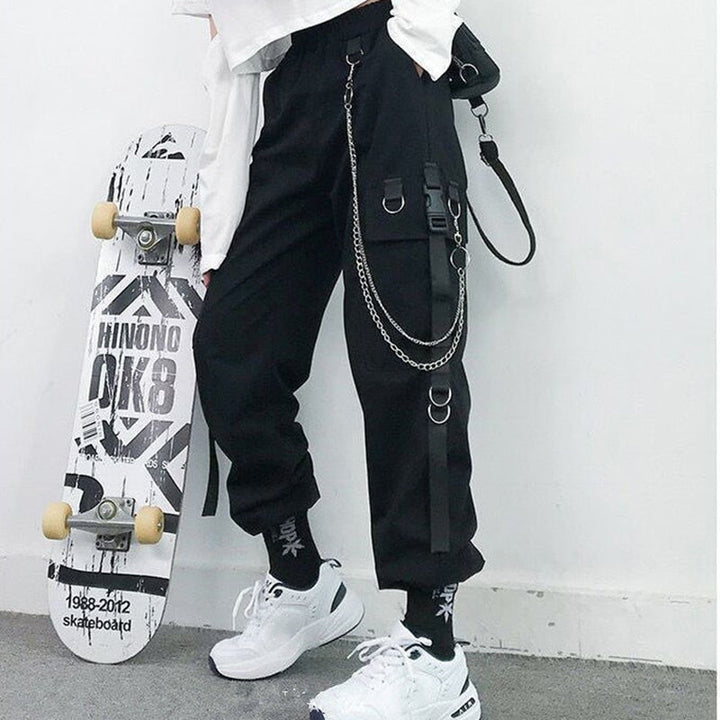Black Cargo Pants Dark Tiger