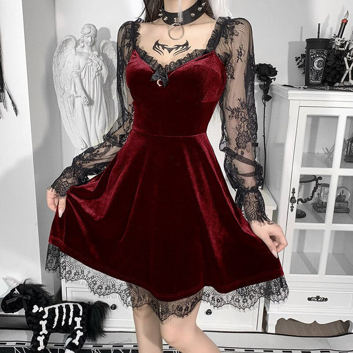 Gothic Vintage Dress Dark Tiger