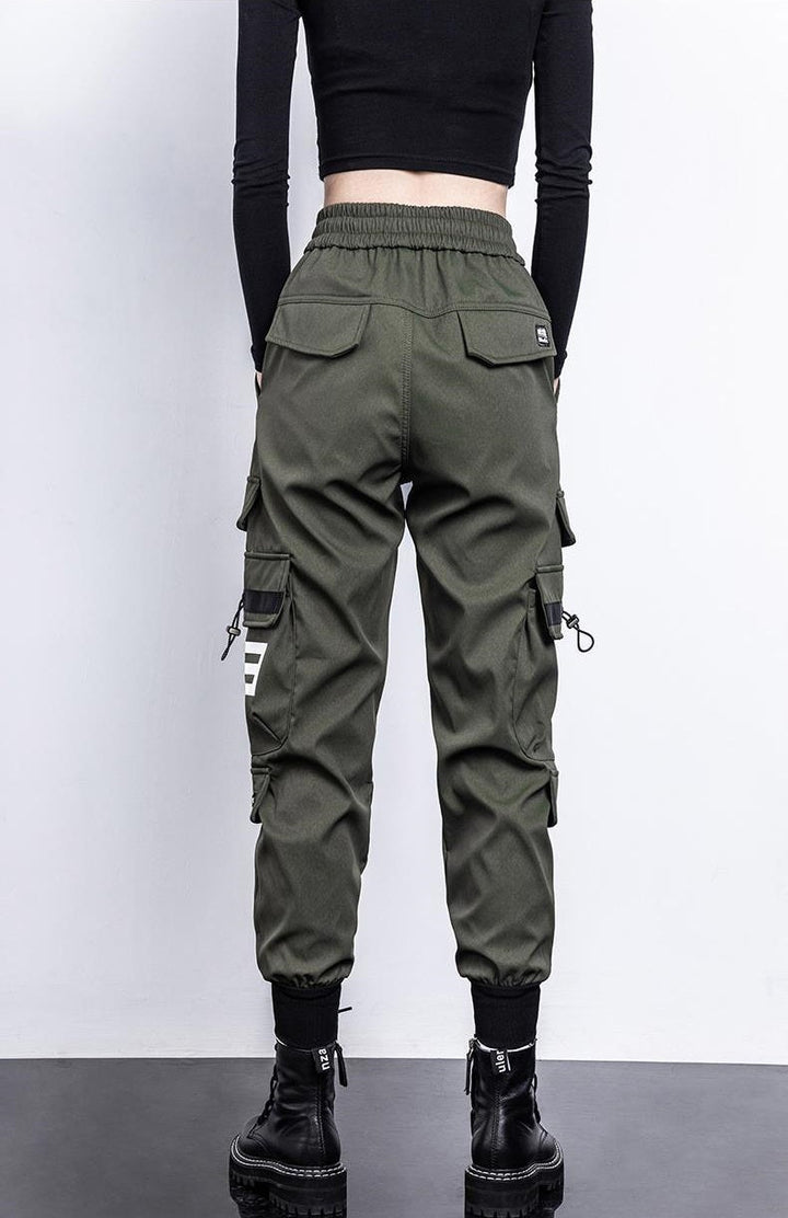 Hip Hop Cargo Techwear Pants Dark Tiger