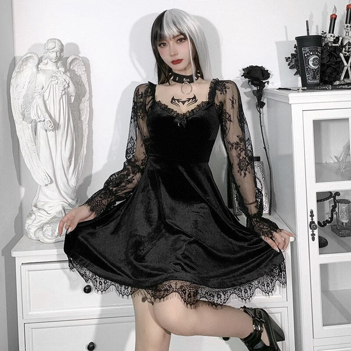 Gothic Vintage Dress Dark Tiger