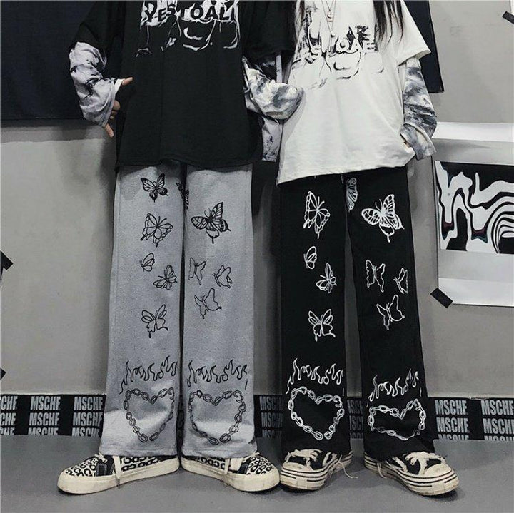 Gothic Korean Vintage Pants Dark Tiger